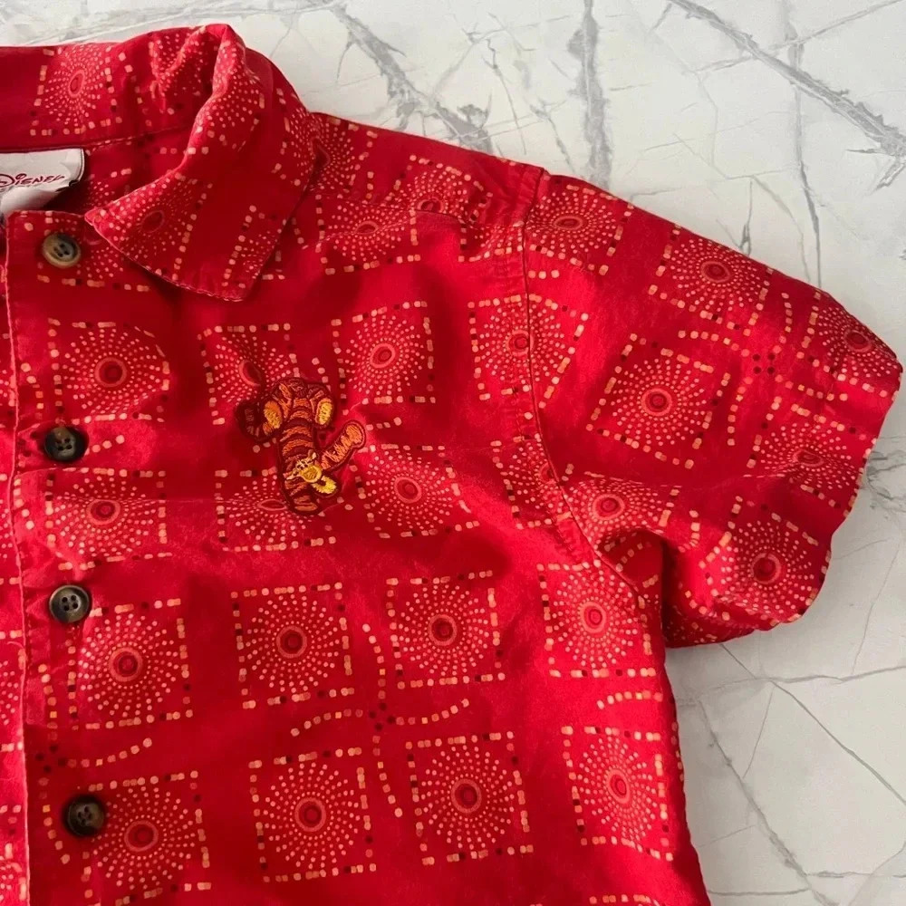 Disney Store  Tigger Button-Up Orange | Boys 4/5